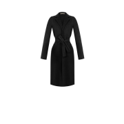 Dámský značkový zavinovací kabát černý Rinascimento CFC80103917003
