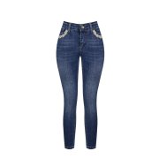 Dámské stylové úzké džíny modré Rinascimento CFC80102204003