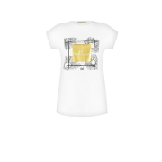 Dámské bavlněné tričko s potiskem bílé Rinascimento CFC80107747003