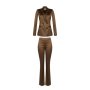 luxusní kalhotový kostým Rinascimento  CFC80107858003 hnědý