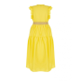 Dámské dlouhé moderní šaty žluté s opaskem CFC80109206003