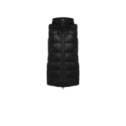 Dámská kvalitní vesta na zip s kapucí černá Rinasimento CFC80109125003
