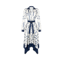 Dámské asymetrické midi šaty modré Rinascimento CFC80110485003