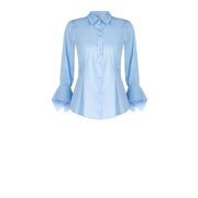 Dámská bavlněná košile modrá Rinascimento CFC80113746003