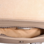 Trendová kožená kabelka Vera Pelle z Itálie šedorůžová Bibiana vnítřek