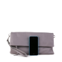Kožená crossbody kabelka z Itálie šedá Violeta s mobilem