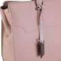 Kožená kabelka do ruky z Itálie růžová Aurora s detailem