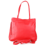 Prostorné luxusní dámské kožené kabelky rozmari červené