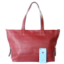Italské červené kožené kabelky Vera Pelle ramira