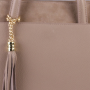 Pravá kožená kabelka jemná taupe Mirela italská