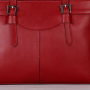 Moderní červená kožená kabelka Sabina Itálie