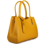 Kožená žlutá dámská kabelka italská