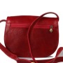 Levné italské kožené kabelky na rameno franca červená