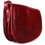 Klasický typ kožené kabelky na rameno franca červená