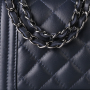 luxusní modré dámské kožené kabelky prošívané sofia