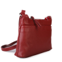 Malé luxusní crossbody kožené kabelky lisabona červená