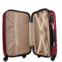 skořepinové cestovní kufry na kolečkách M 8#011 burgunské