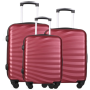 plastové cestovní kufry výprodej M 8#011 burgunské