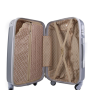 Cestovní kufri střední skořepinový stříbrný sleva 802-4 51l