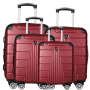 Cestovní kufr levně 82 l bordo Italské Maximo #8003-4
