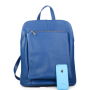 Kvalitní kožený batoh a kabelka 2v1 Navaro modrý jiný
