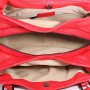 italské vera pelle červené kožené kabelky Ariana