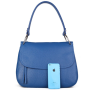 luxusní kožené kabelky v královské modré barvě Pavlosa