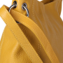 kožené kabelky na rameno žluté ke kabátu velké morena