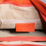 značkové italské kožené kabelky na široké rameno adel oranžové