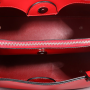 moderní červené kožené kabelky s 3 komorami merilin