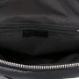 lehký střední batoh na zip černý, stríbrné kovaní kožený radmila