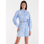 Dámské košilové šaty do práce modré Rinascimento 1000647317133 M