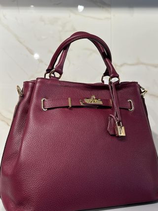 Bordo kožené kabelky-Luxusni kožená kabelka Birkinas...